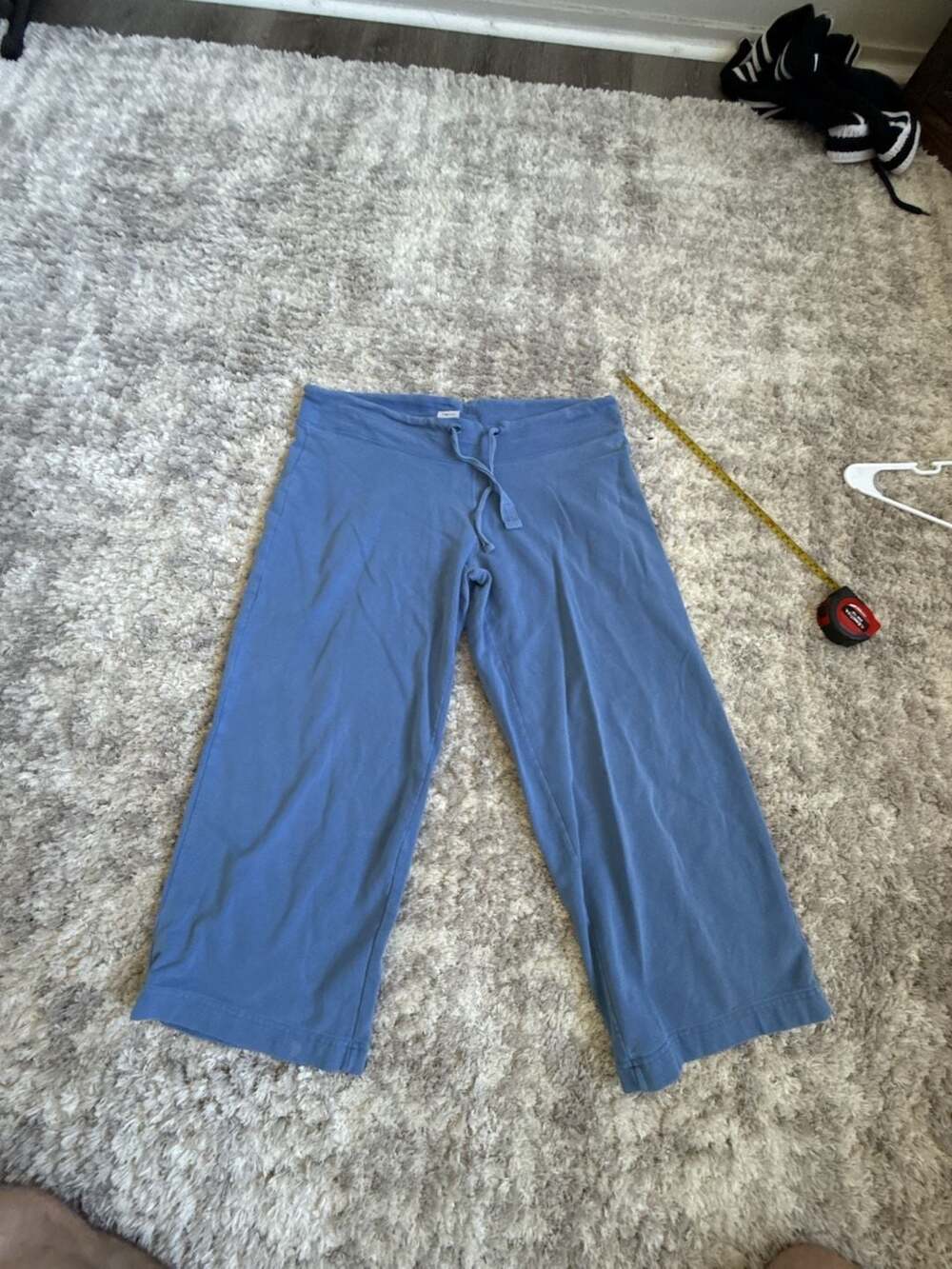 Patagonia Women's Blue Fold-Over Waist Drawstring Casual Lounge Pants Size L